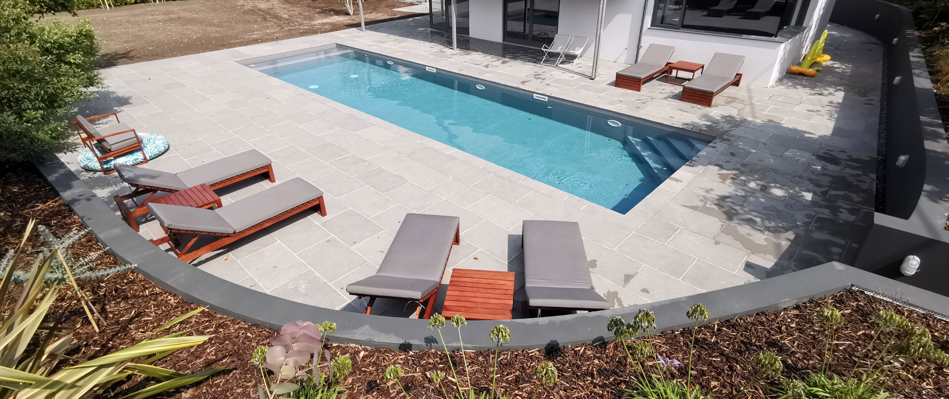 Patio Around Swimming Pool - West Down, Ilfracombe